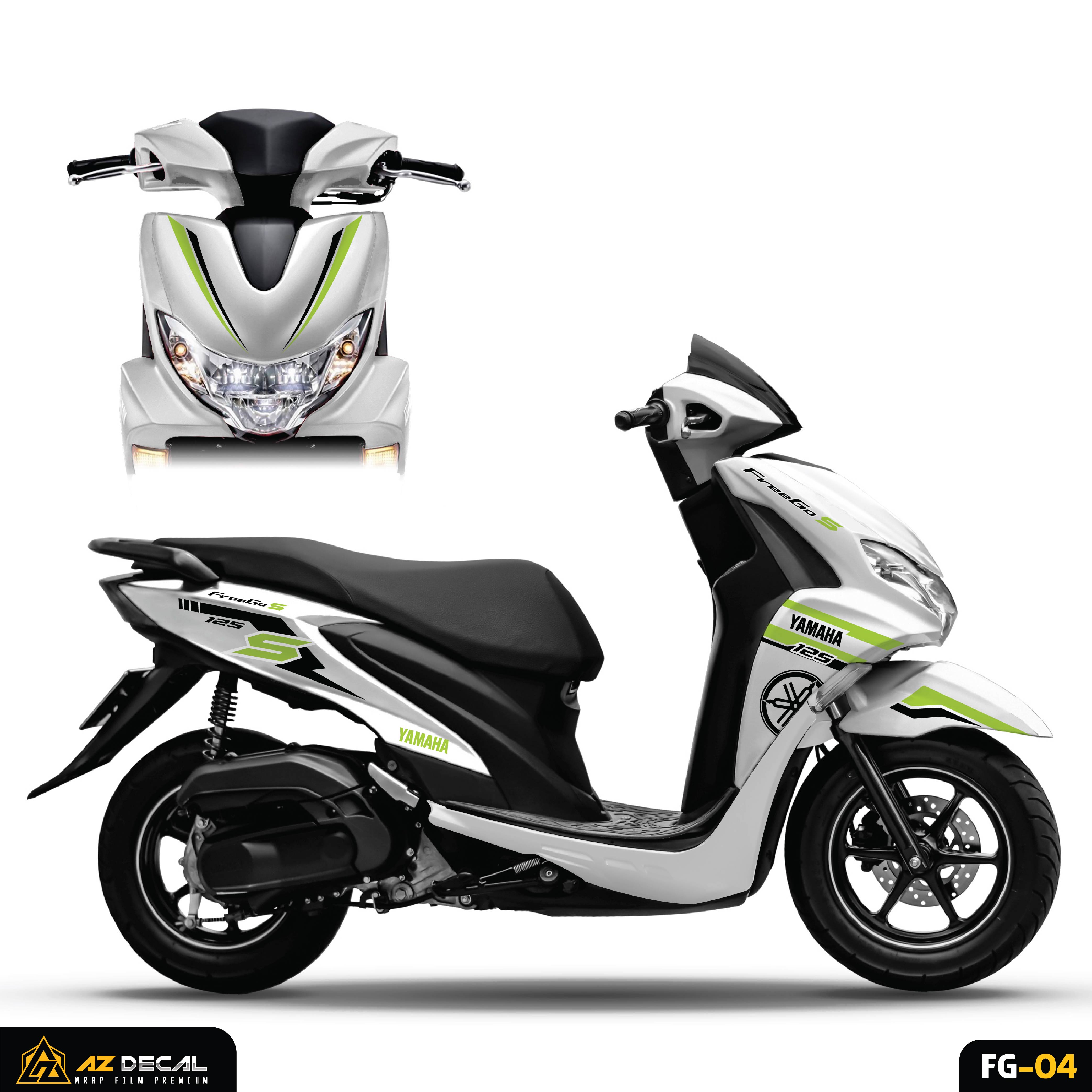 Tem rời Yamaha FreeGo màu xanh đen (nền trắng)