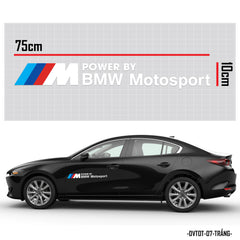 Decal dán xe ô tô phong cách BMW M Performance dán xe đen