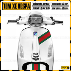 Decal dán mặt nạ xe Vespa phong cách Gucci