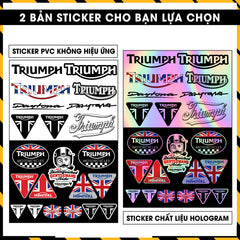 Sticker Dán Ô Tô, Xe Máy, Xe Điện, Xe Đạp, Mũ Bảo Hiểm | Hãng Xe Hologram - TRIUMPH