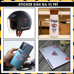 Sticker Dán Ô Tô, Xe Máy, Xe Điện, Xe Đạp, Mũ Bảo Hiểm | Hãng Xe Hologram - TRIUMPH