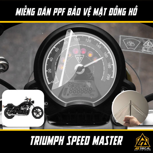 Miếng Dán PPF Mặt Đồng Hồ Xe Triumph Speed Master