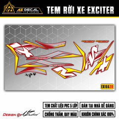 Mẫu tem dán xe Exciter 155 đẹp