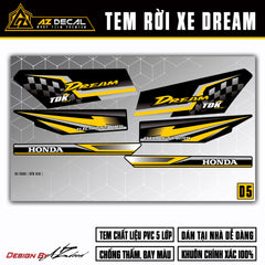 Tem Xe Dream | D5 | Mẫu TDK