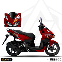 Decal dán xe Vario 160 đỏ mẫu Limited Edition