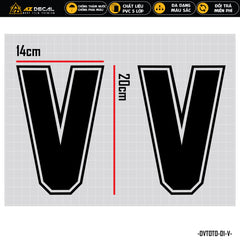 Tem Xe Ô Tô Dán Đa Vị Trí | DVTOT-01 | Mẫu Chữ Cái