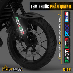 Decal phản quang dán phuộc trước xe máy