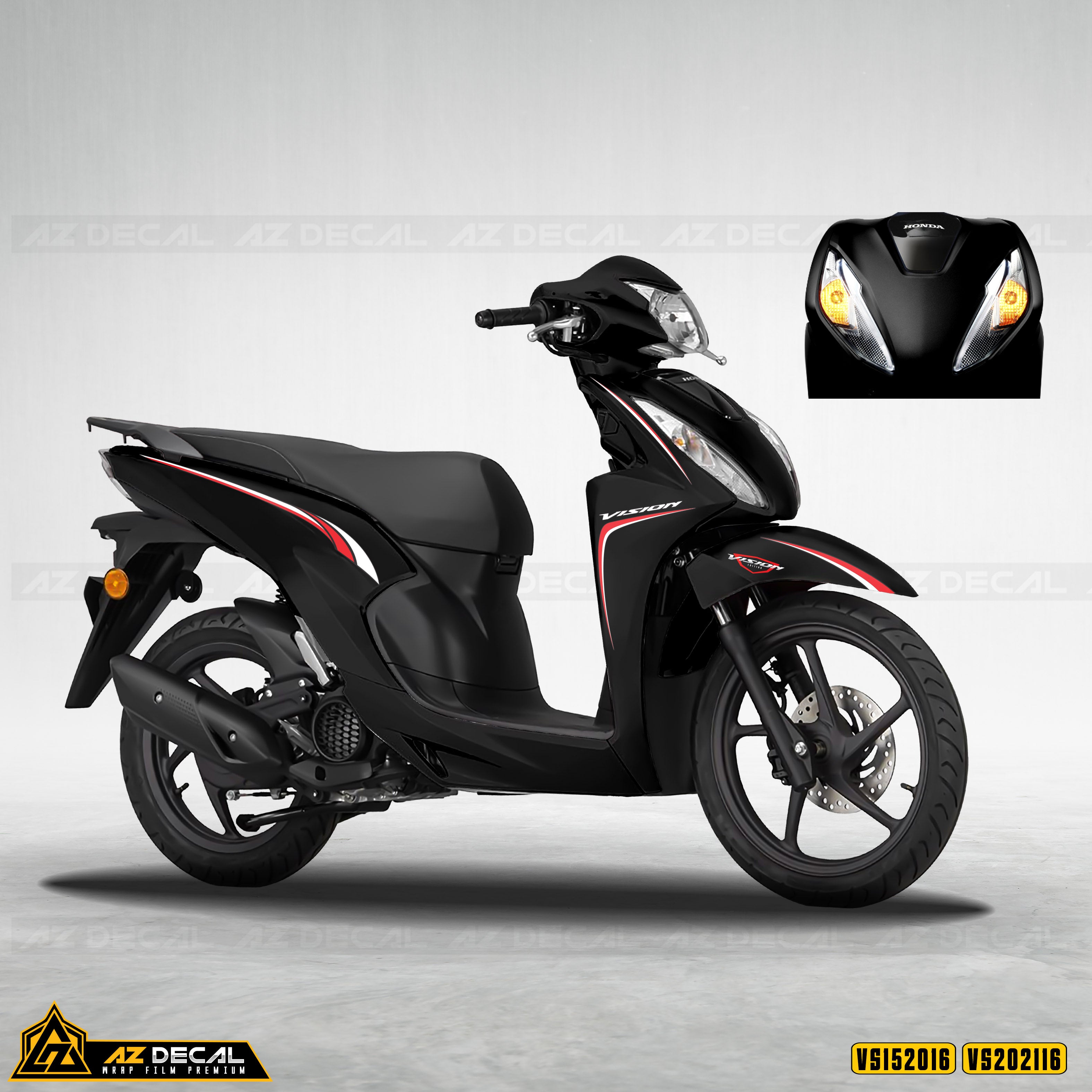 Dán decal xe Honda Vision 2015 - 2021 đỏ trắng