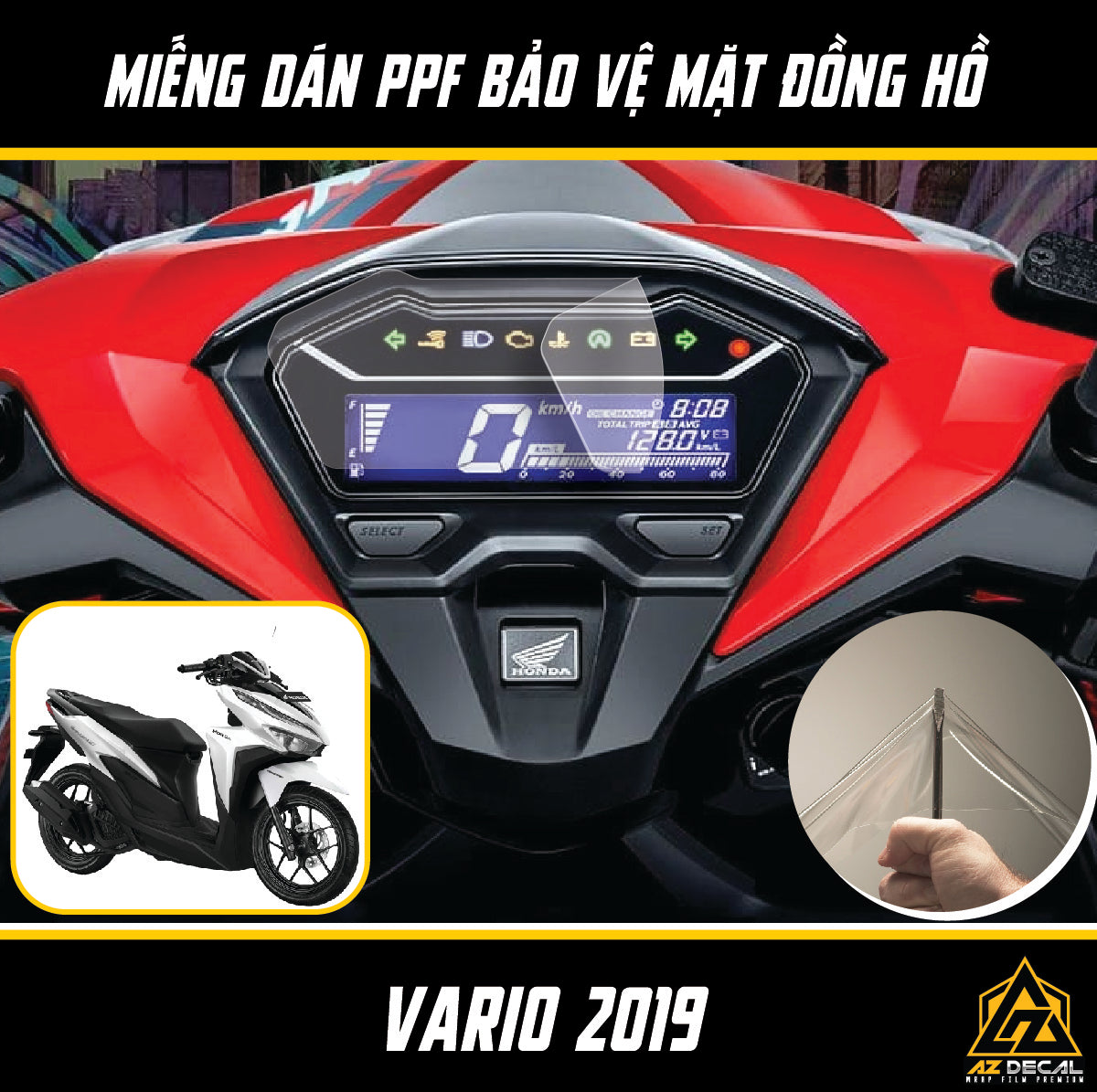 Miếng dán PPF mặt đồng hồ Vario 2018 - 2021