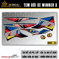 Tem xe Winner v3 đẹp phong cách Mã Lai