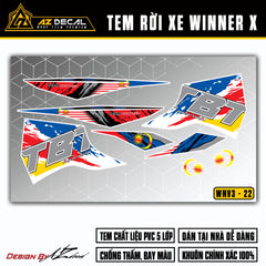 Tem rời Winner v3 dán xe trắng