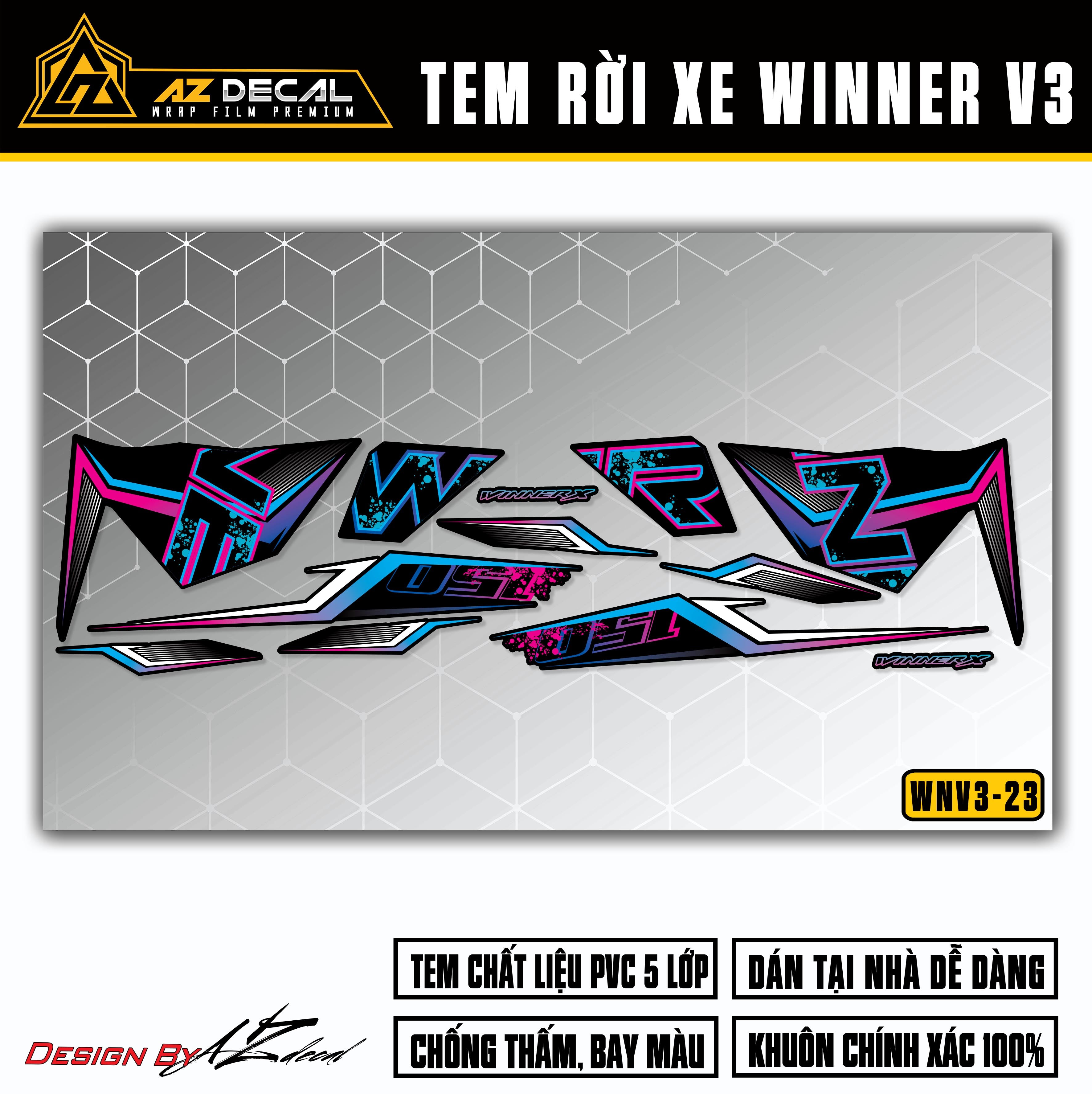 Decal dán xe Honda Winner V3 đẹp nhất