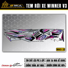 Chi tiết mẫu tem GTR dán xe Honda Winner X v3