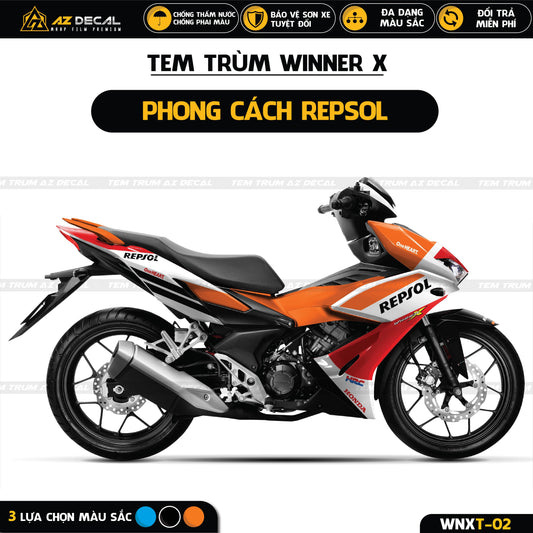 Tem Trùm Xe Winner X phong cách Repsol