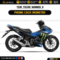 Tem trùm xe Winner X phong cách Monster