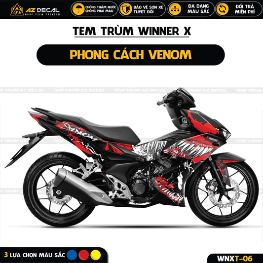 Tem trùm xe Honda Winner X phong cách Venom