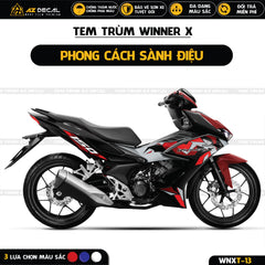 Tem trùm xe Honda Winner X phong cách tem zin