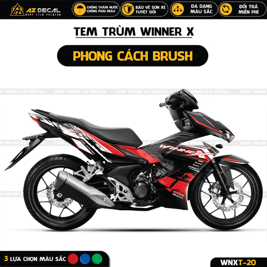 Tem trùm xe Honda Winner X phong cách Brush