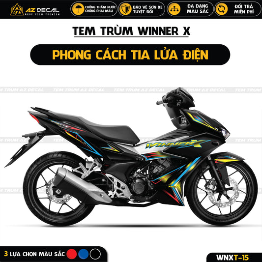 Tem dán xe Honda Winner X mẫu tia lửa điện