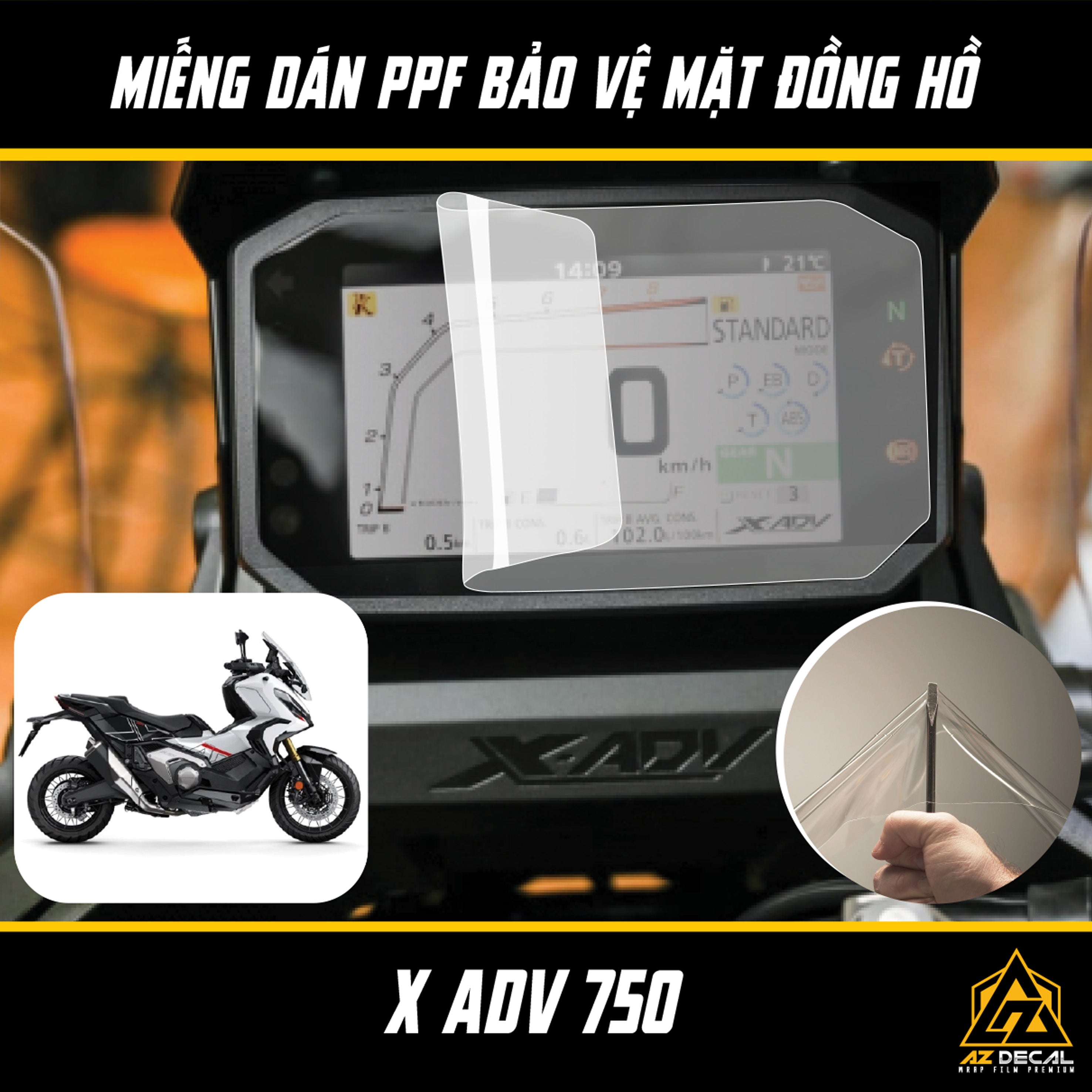 Miếng Dán PPF Mặt Đồng Hồ Xe Honda X-ADV 750