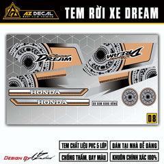 Tem Xe Dream | D8 | Mẫu Hoa Văn Trống Đồng