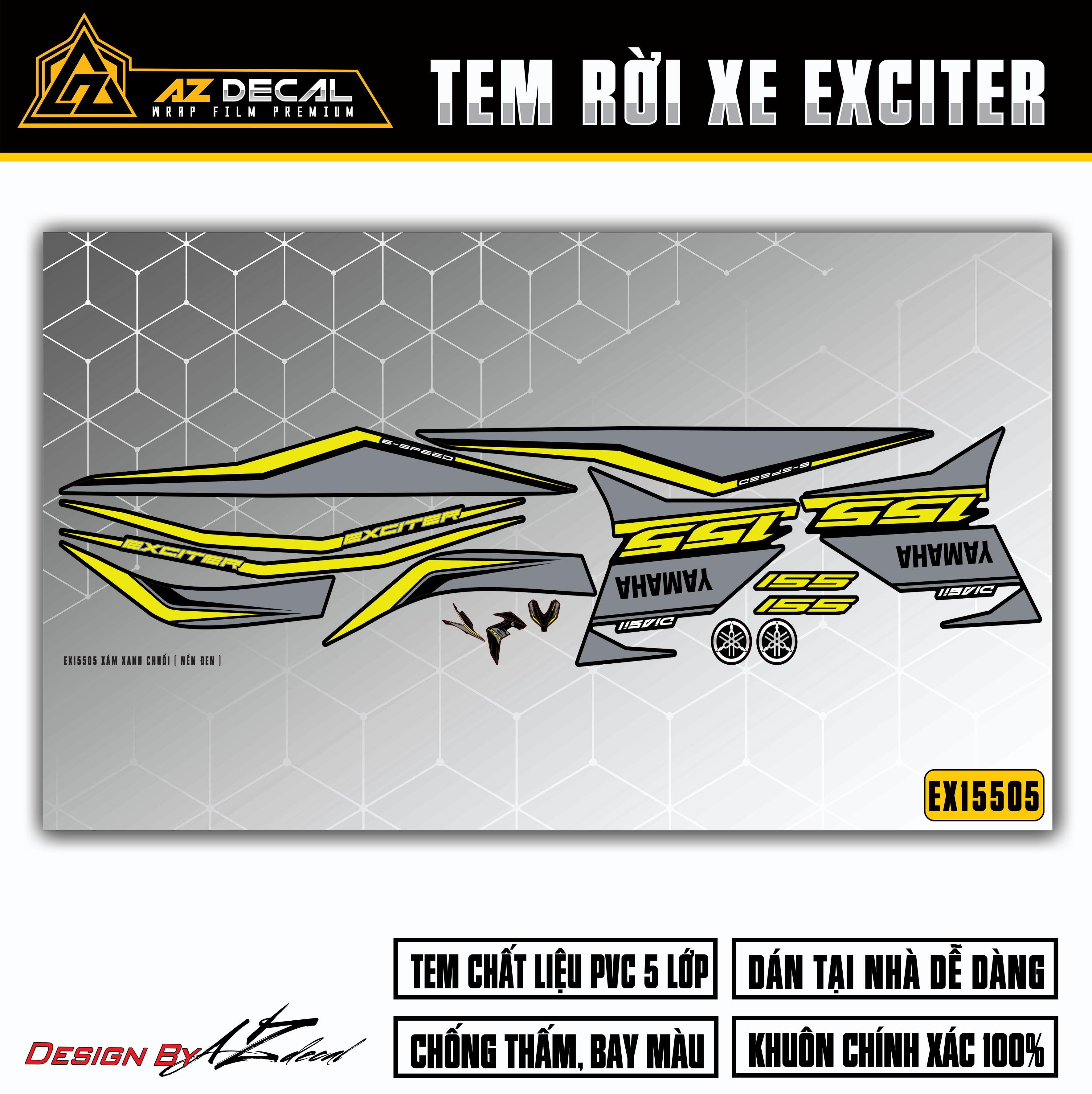 Dán decal xe Exciter 155