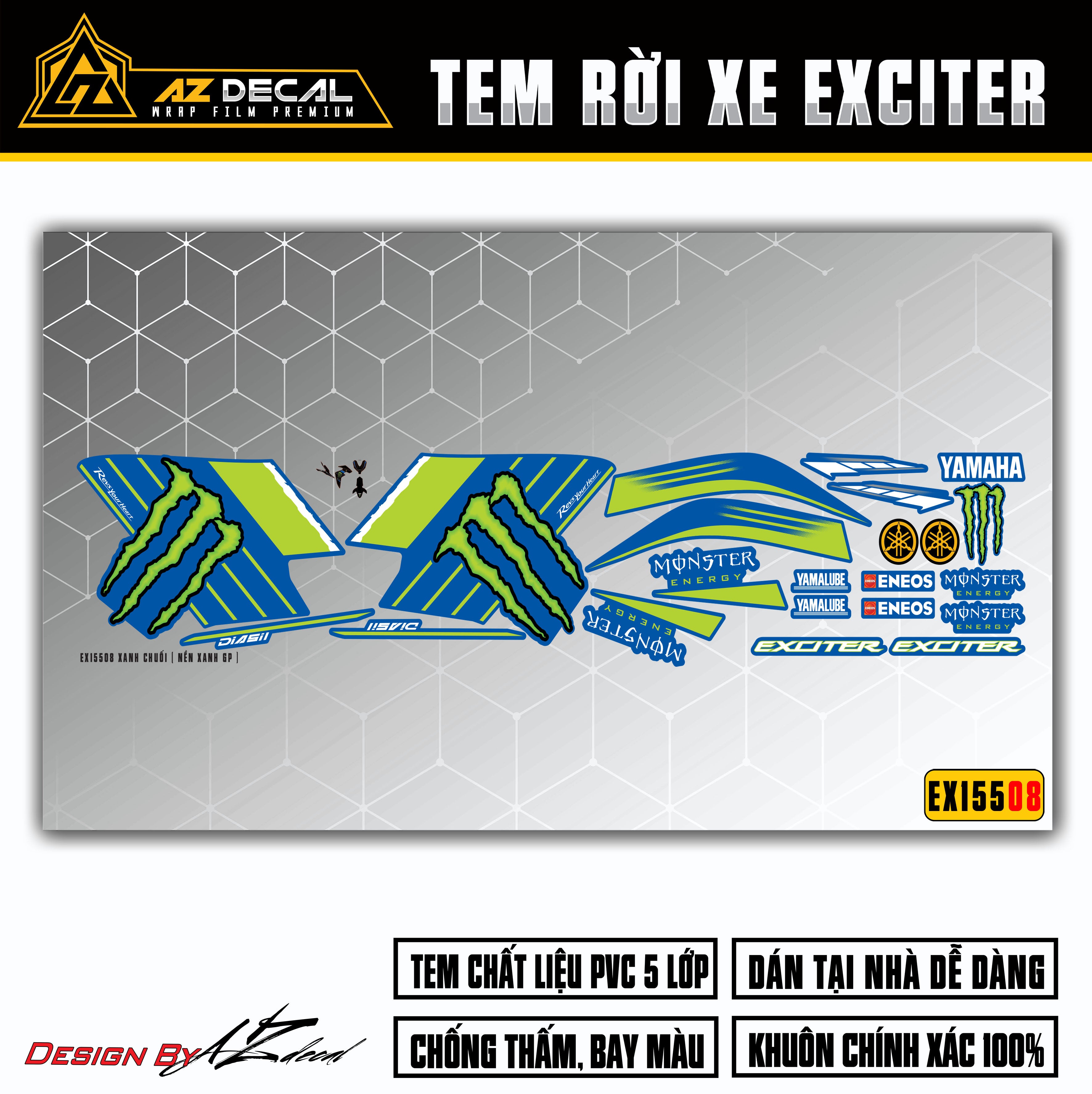 Decal Monster cho xe Exciter 155