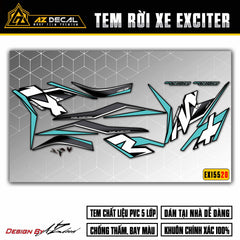 Tem Exciter 155 đẹp mẫu MX King