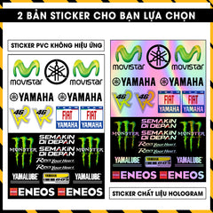 Sticker Dán Ô Tô, Xe Máy, Xe Điện, Xe Đạp, Mũ Bảo Hiểm | Hãng Xe Hologram - YAMAHA