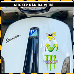 Sticker Dán Ô Tô, Xe Máy, Xe Điện, Xe Đạp, Mũ Bảo Hiểm | Hãng Xe Hologram - YAMAHA