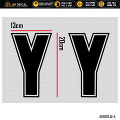 Tem Xe Ô Tô Dán Đa Vị Trí | DVTOT-01 | Mẫu Chữ Cái
