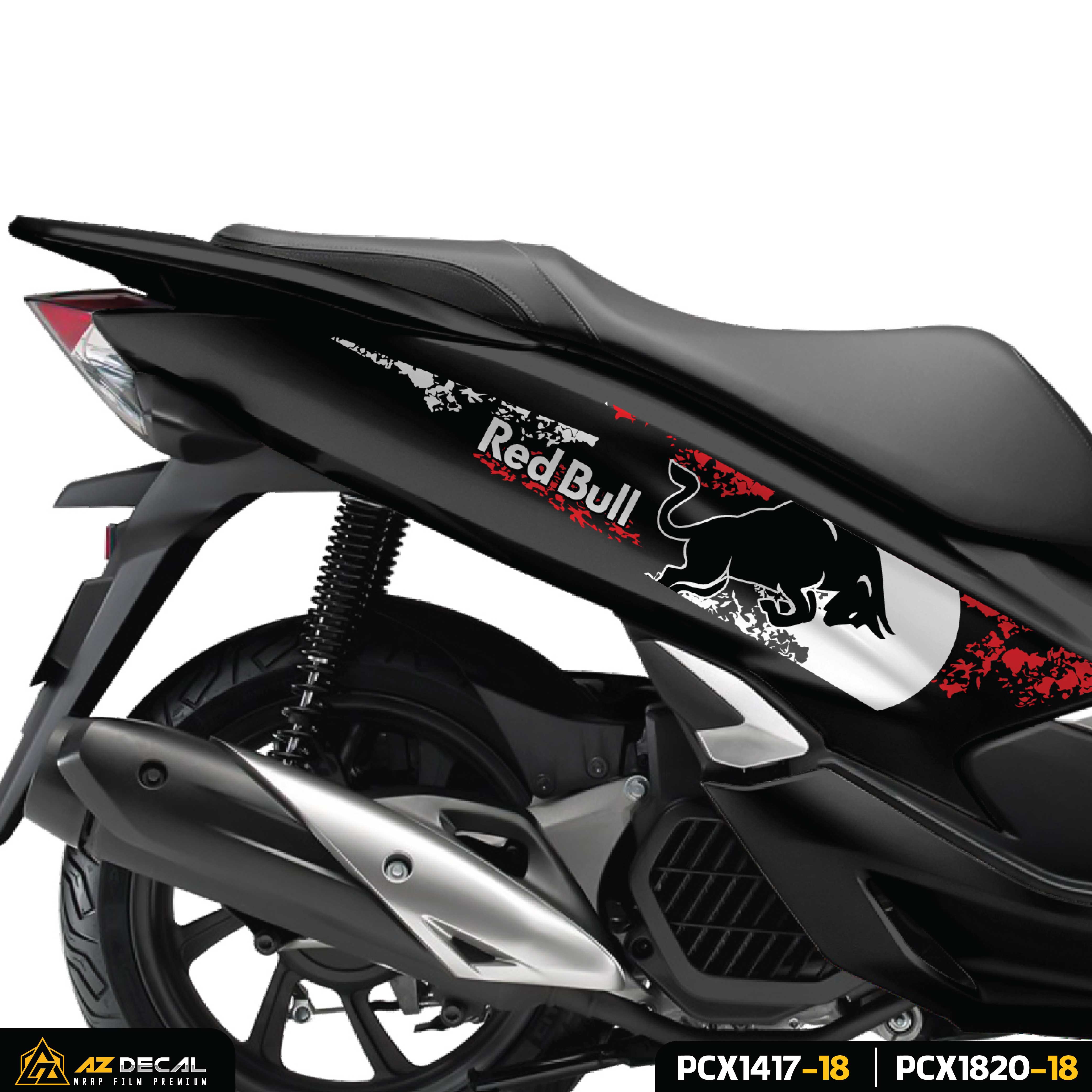 Decal dán PCX 125 150 đen phong cách Red Bull