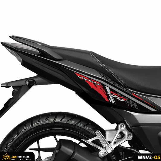 Decal dán xe Winner X 2022 đen mẫu Matrix