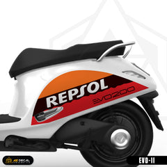 Tem Xe Evo 200 Mẫu Repsol cận cảnh