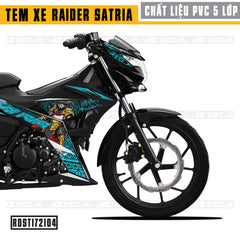 Tem xe Raider / Satria mẫu 04 - Cận cảnh