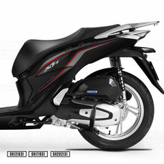 Cận cảnh Tem xe SH đen mẫu Racing 150