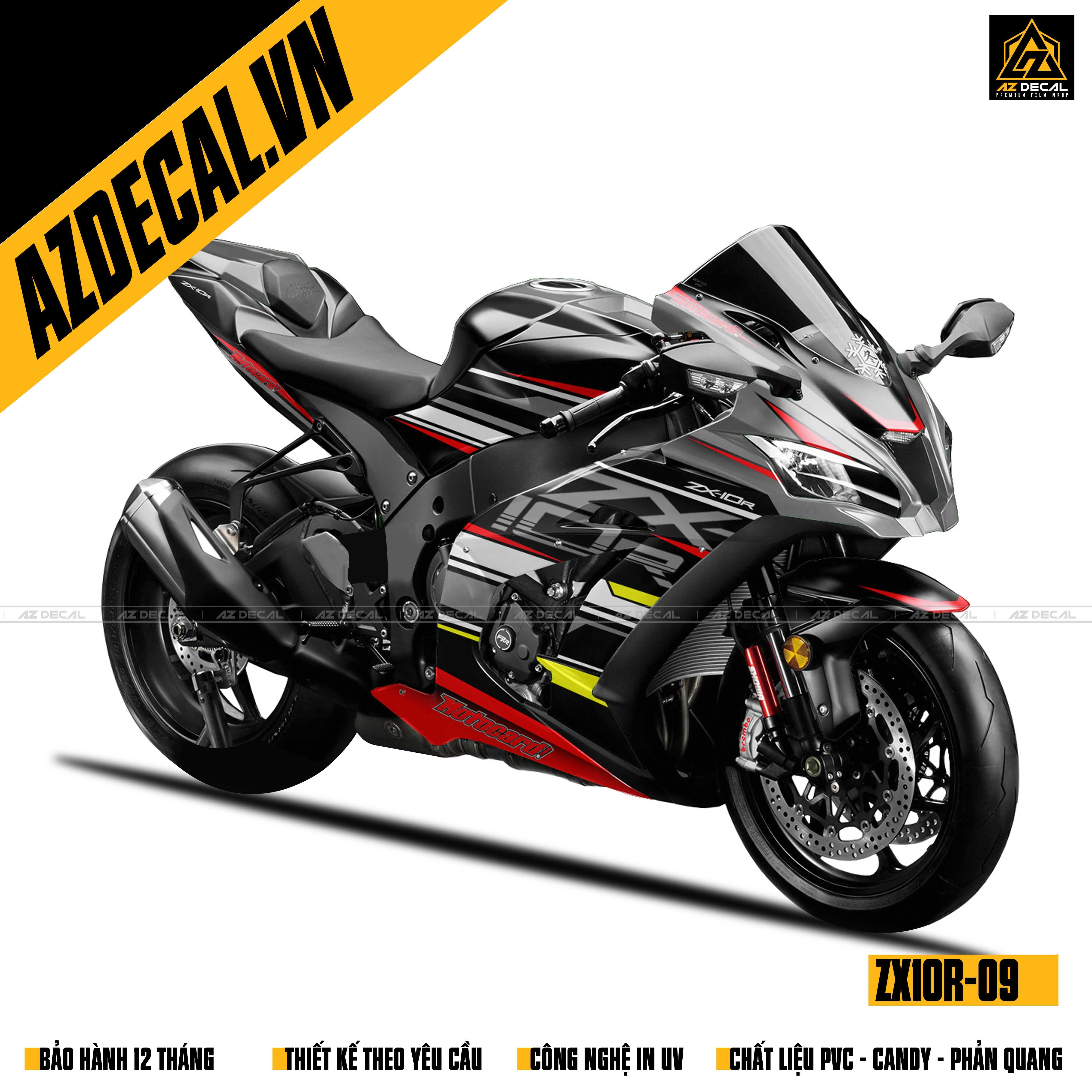 Mẫu decal dán xe ZX10R đẹp nhất