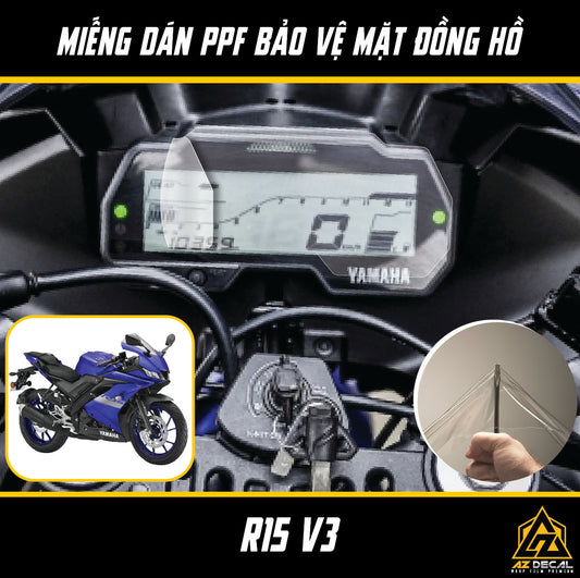 Miếng dán PPF đồng hồ xe Yamaha R15 V3