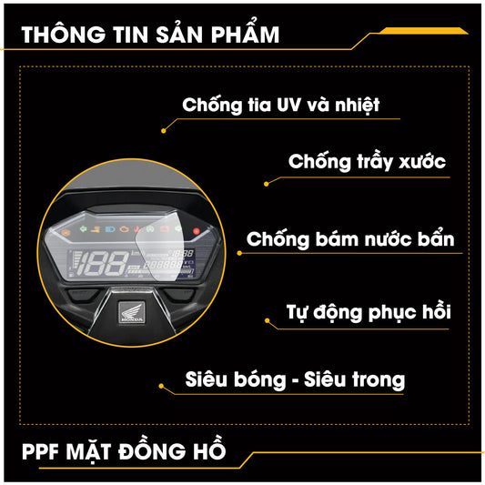 Miếng Dán PPF Mặt Đồng Hồ Xe Yamaha XSR 155