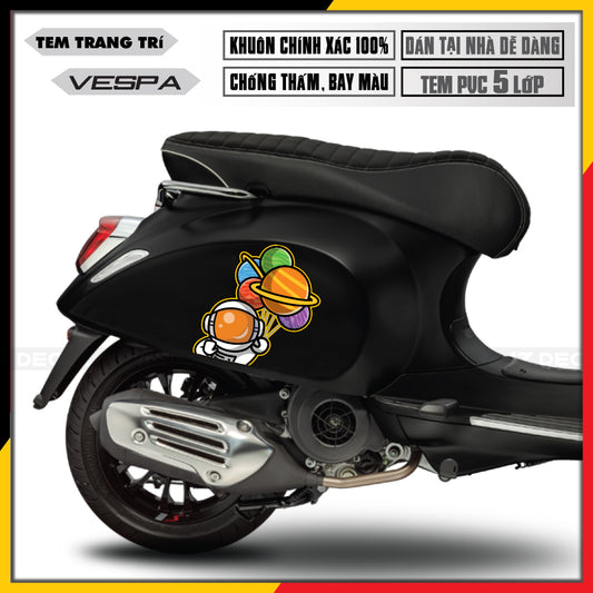 Tem xe vespa đen