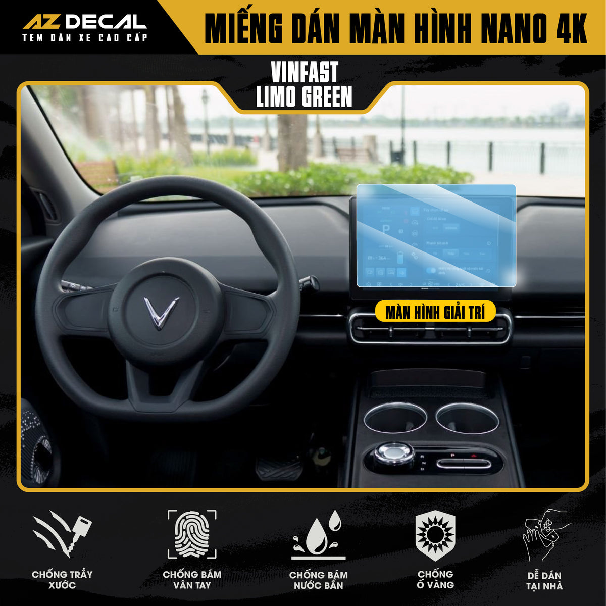 Dán Bảo Vệ Màn Hình Ô Tô Vinfat LIMO GREEN