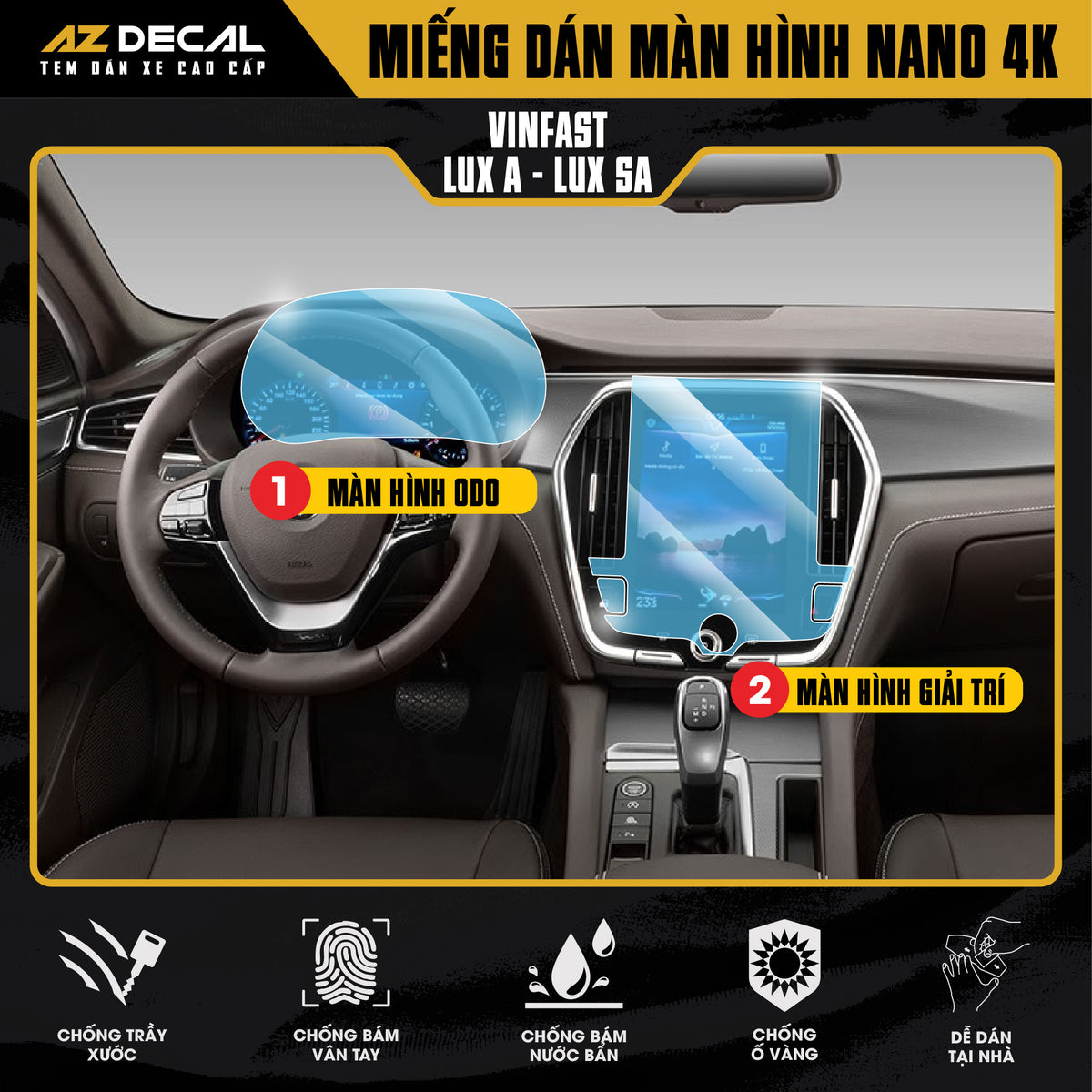 Dán Bảo Vệ Màn Hình Ô Tô Vinfast LUX A | LUX SA