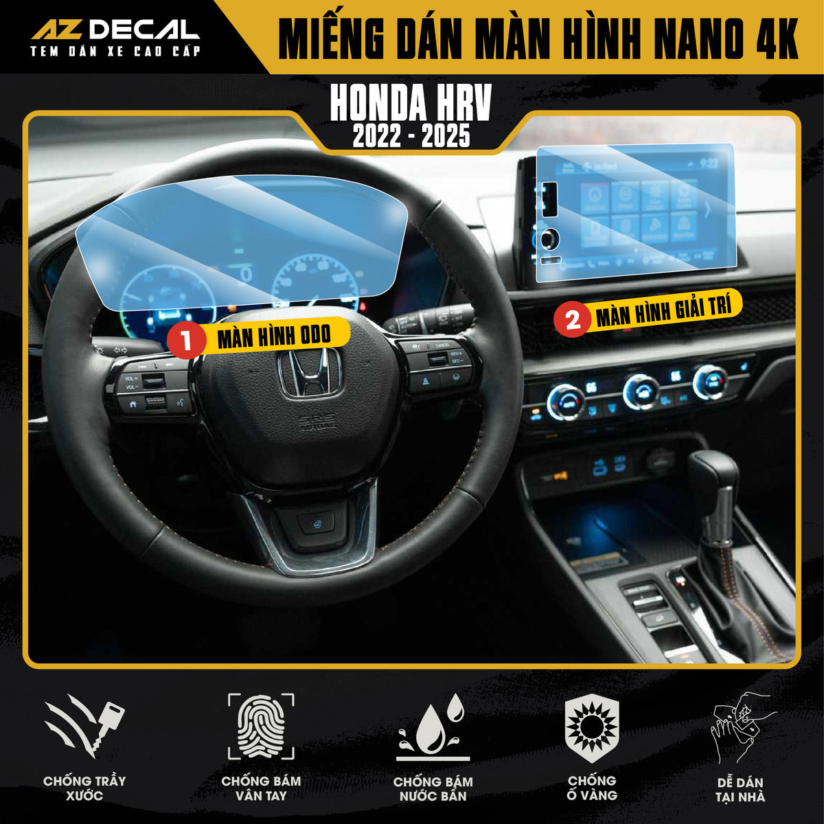 Dán Bảo Vệ Màn Hình Ô Tô Honda HRV