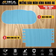 Dán Bảo Vệ Màn Hình Ô Tô Toyota FORTUNER