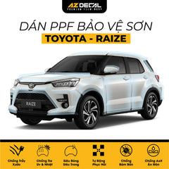 dán PPF xe ô tô Toyota Raize