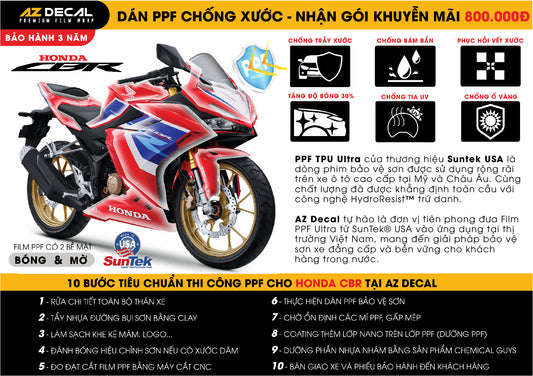dán PPF XE Honda CBR