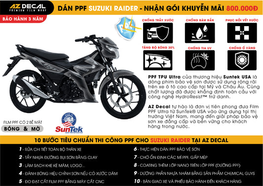Dán PPF Xe Raider / Satria
