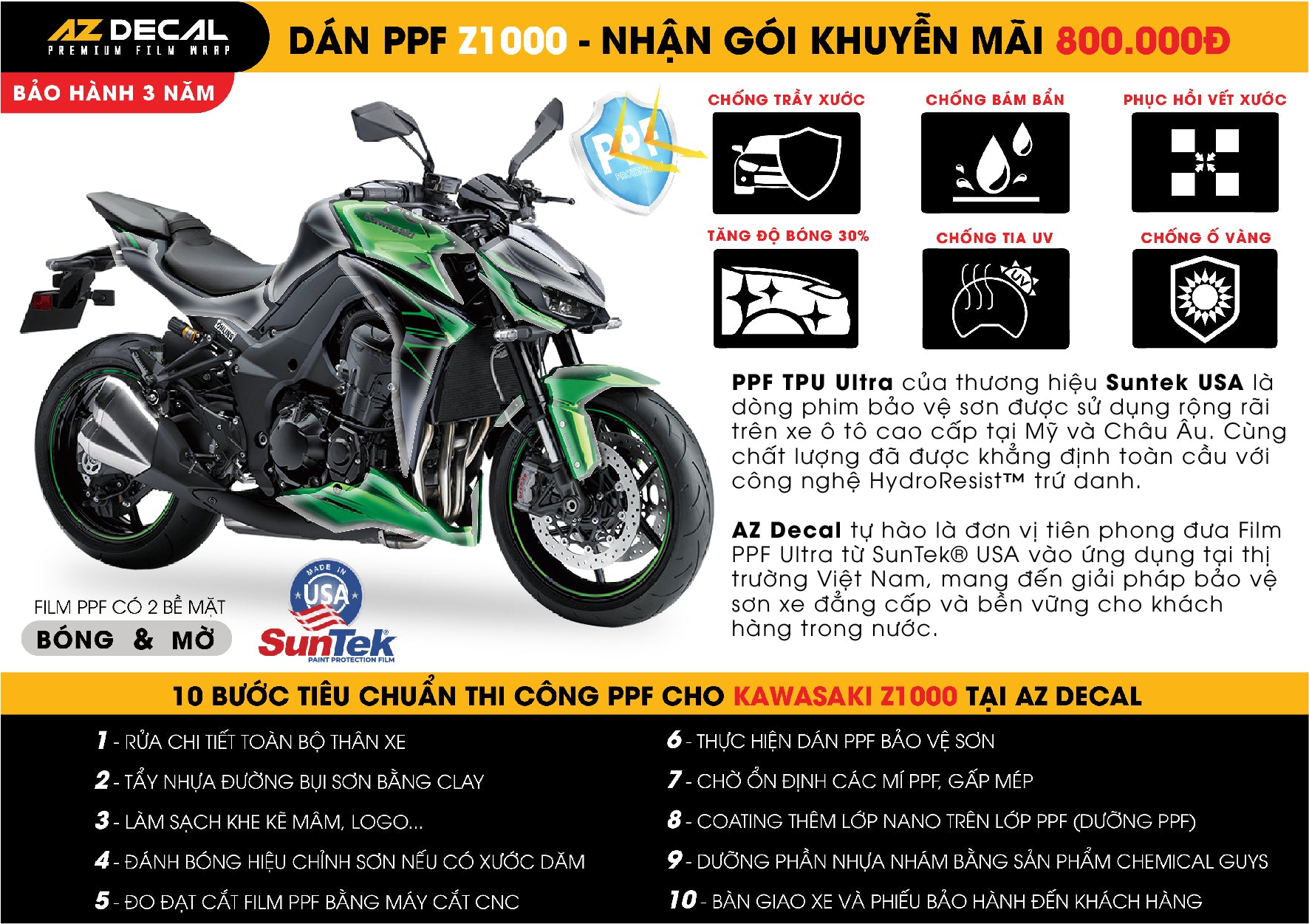 Dán PPF Xe Z1000