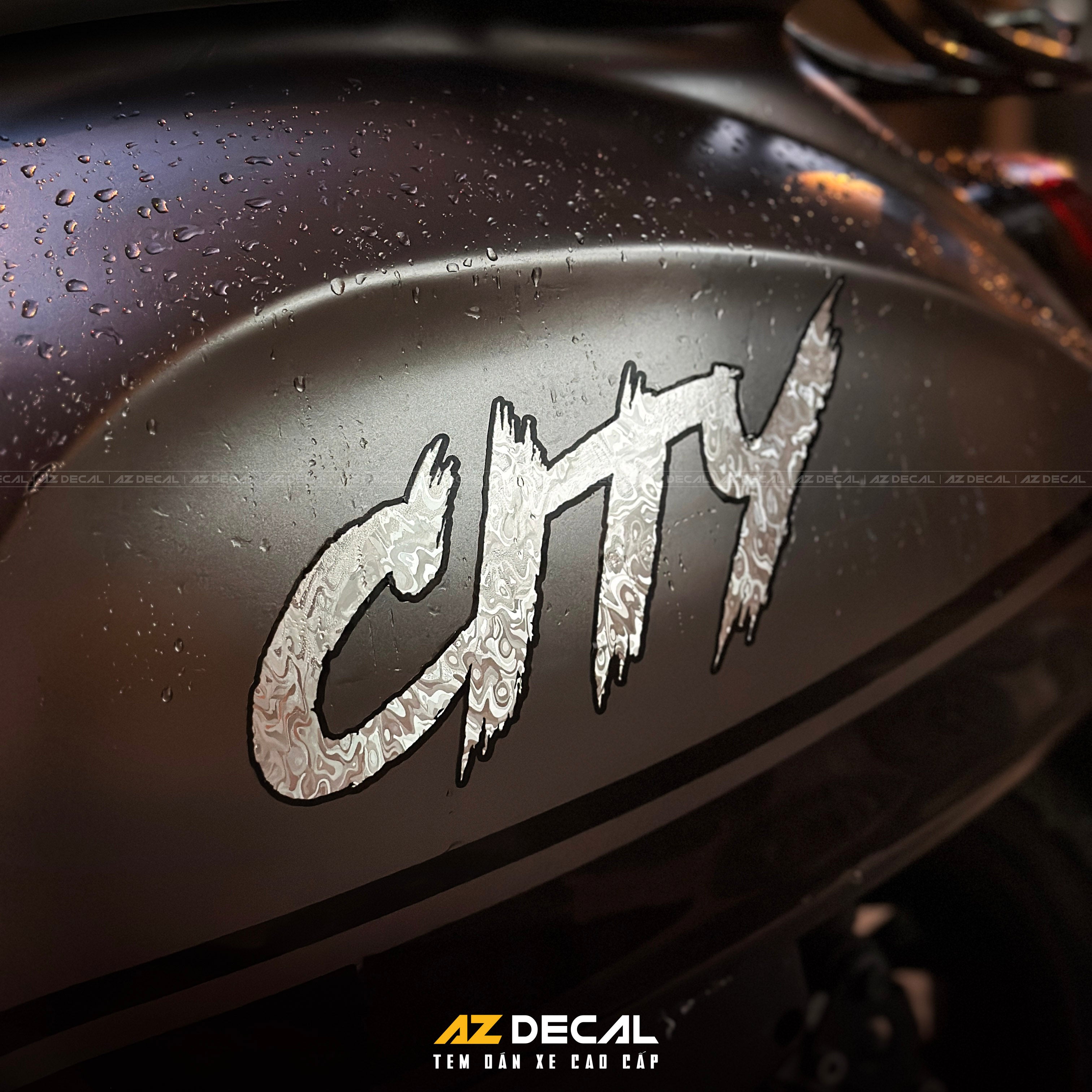 Tem Đa Vị Trí Xe Máy - Tem MOLTAL METAL Mẫu Chữ City