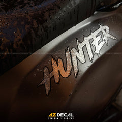 Tem Đa Vị Trí Xe Máy - Tem MOLTAL METAL Mẫu Chữ Hunter